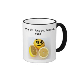 sucking lemons mug available on zazzle